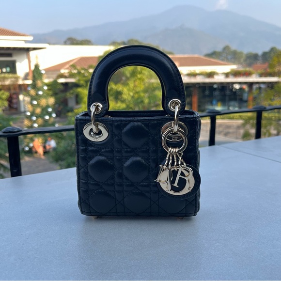 Christian Dior Micro Lady Dior Black Cannage Lambskin Gold Hardware - Picture 8 of 10